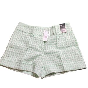 NY&Co. 7th Avenue Collection Women's Size 4 Shorts Green & White NWT Pockets
